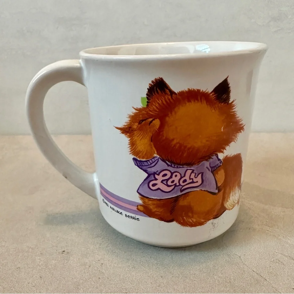Vintage Foxy Lady FOX Mug Wallace Berrie & Co Animal Talk Series 1982 Japan